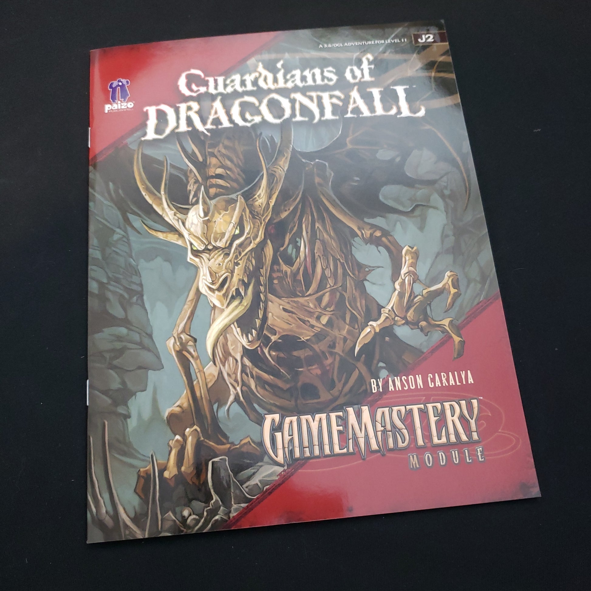 Image shows the front cover of the GameMastery Module: Guardians of Dragonfall roleplaying game book