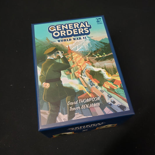 Image shows the front cover of the box of the General Orders: World War II board game