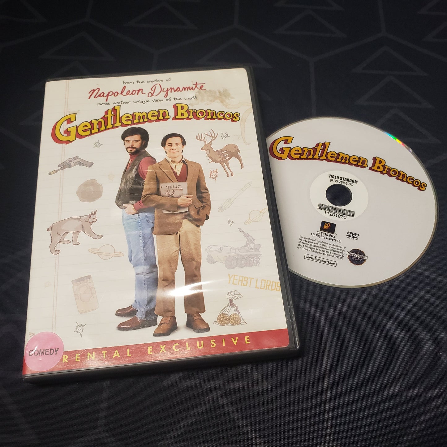 Image shows the case & disc for the movie Gentlemen Broncos on DVD