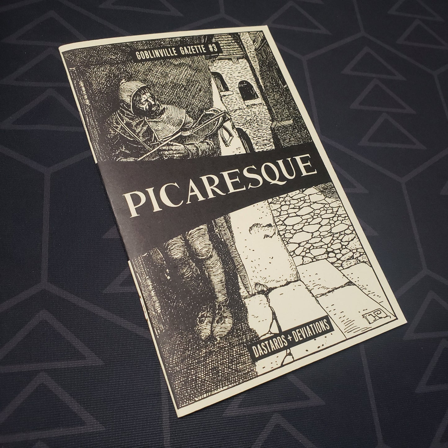 Image shows the front cover of the Goblinville Gazette #3: Picaresque / Mutagen Trail roleplaying game book