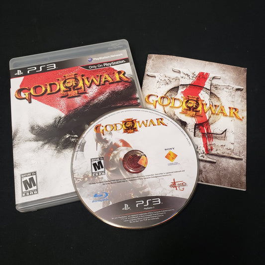 Image shows the case, manual & disc for the video game God of War III for Playstation 3