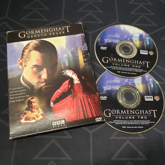 Image shows the case & two discs for the movie Gormenghast on DVD