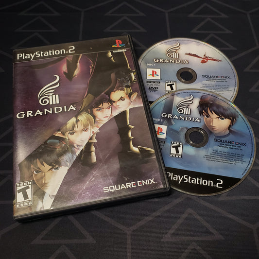 Image shows the case & discs for the video game Grandia III for Playstation 2