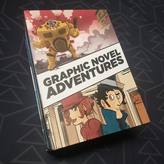 Image shows the front of the box for the Graphic Novel Adventures: Season 2 gaming book box set