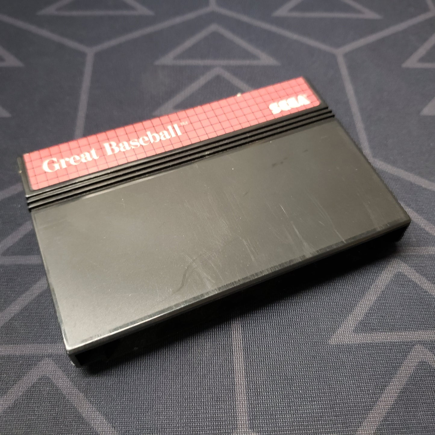 Image shows the front of the cartridge for the video game Great Baseball for Sega Master System