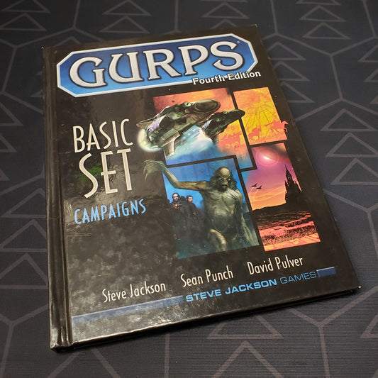 Image shows the front cover of the Basic Set: Campaigns book for the roleplaying game GURPS: Fourth Edition