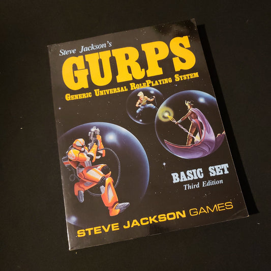 Image shows the front cover of the GURPS: Basic Set - Third Edition roleplaying game book