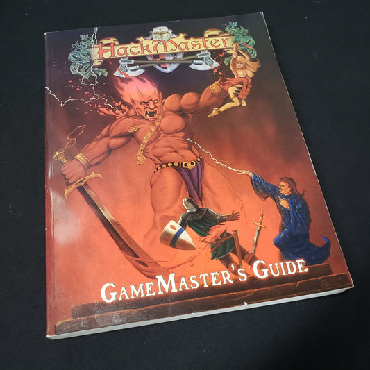 Image shows the front cover of the core rulebook for the roleplaying game Hackmaster: Fourth Edition