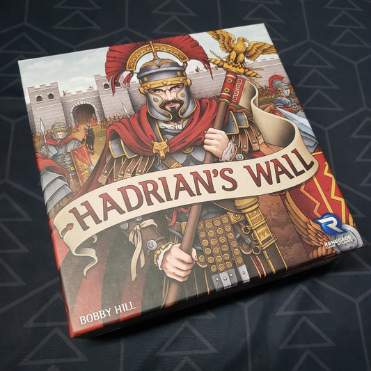 Image shows the front cover of the box for the Hadrian's Wall board game