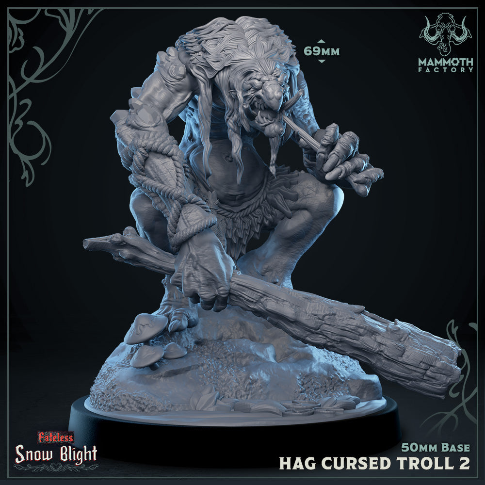 Image shows a 3D render of a troll gaming miniature