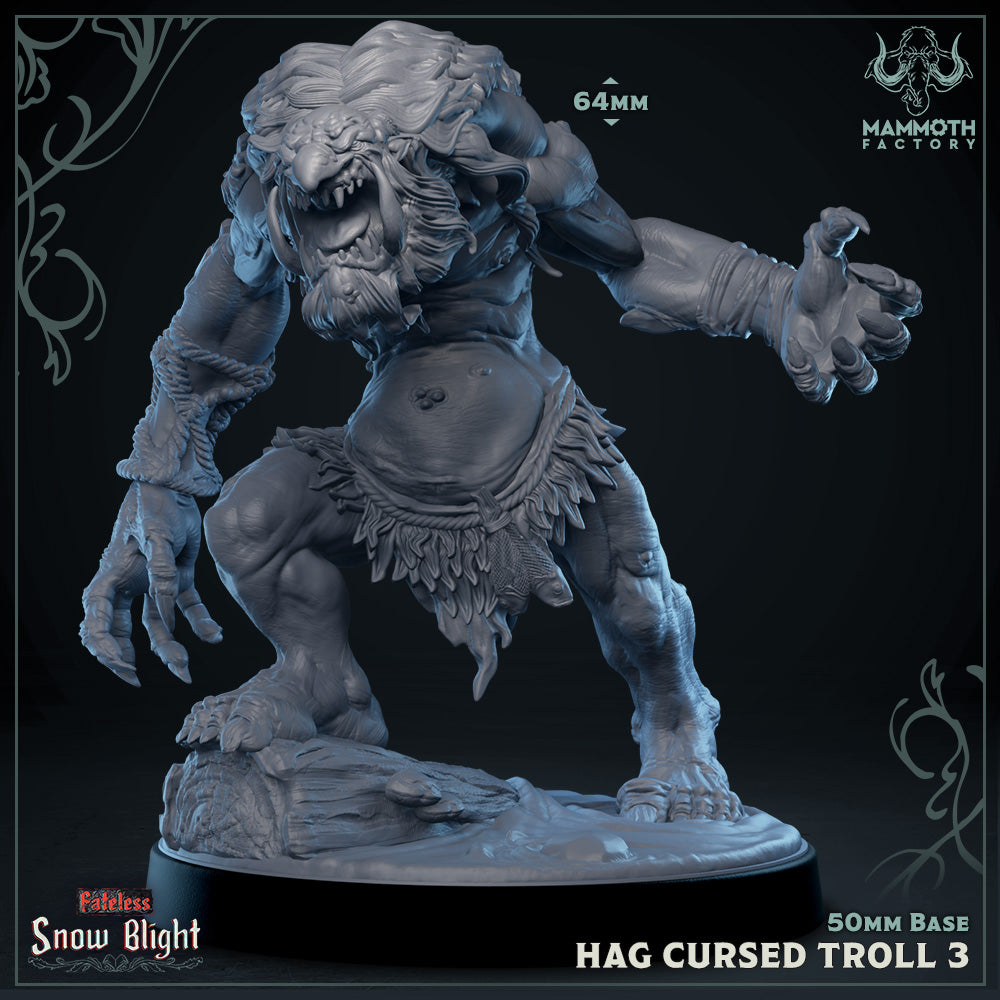 Image shows a 3D render of a troll gaming miniature