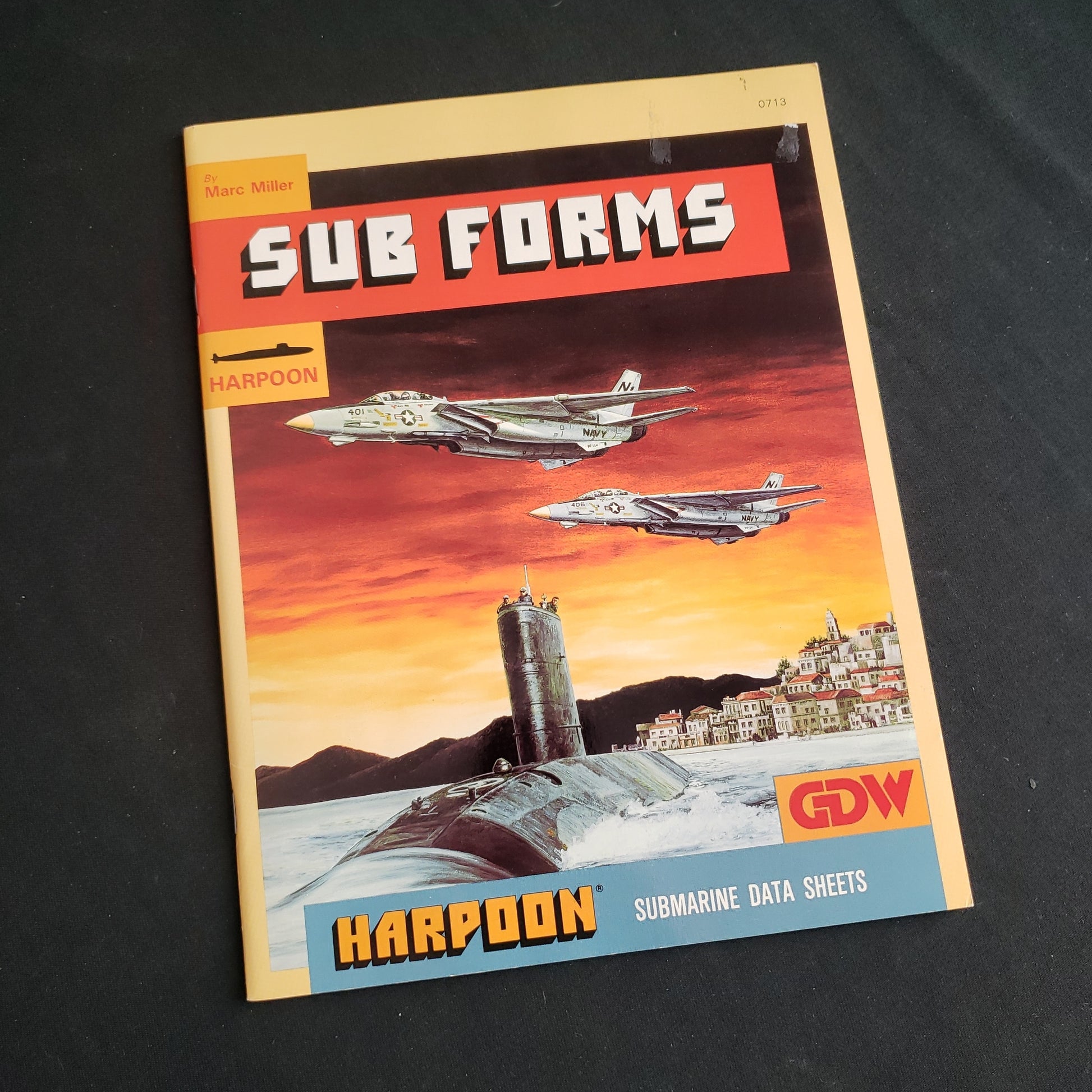 Image shows the front cover of the Sub Forms expansion book for the board game Harpoon: Third Edition