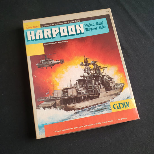 Image shows the front cover of the box of the Harpoon: Third Edition board game