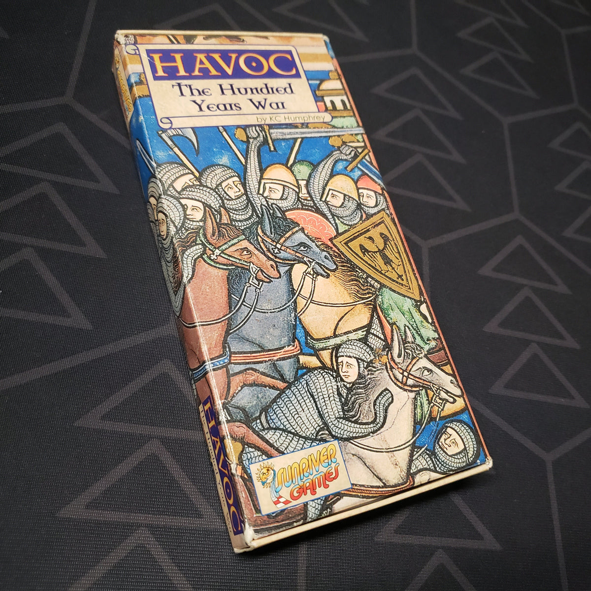 Image shows the front cover of the box for the Havoc: The Hundred Years War card game