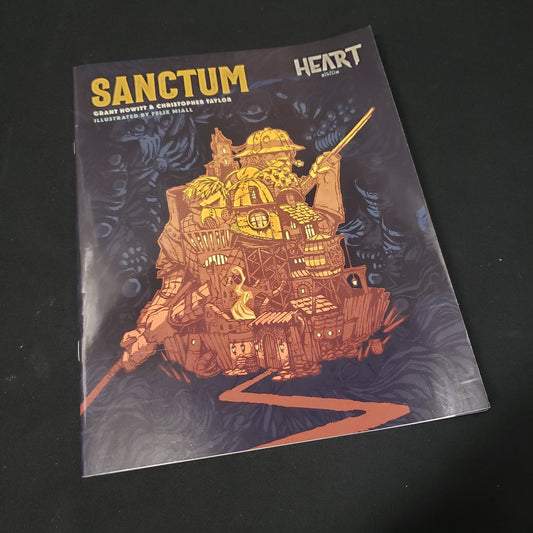 Image shows the front cover of the Sanctum book for the roleplaying game Heart: The City Beneath