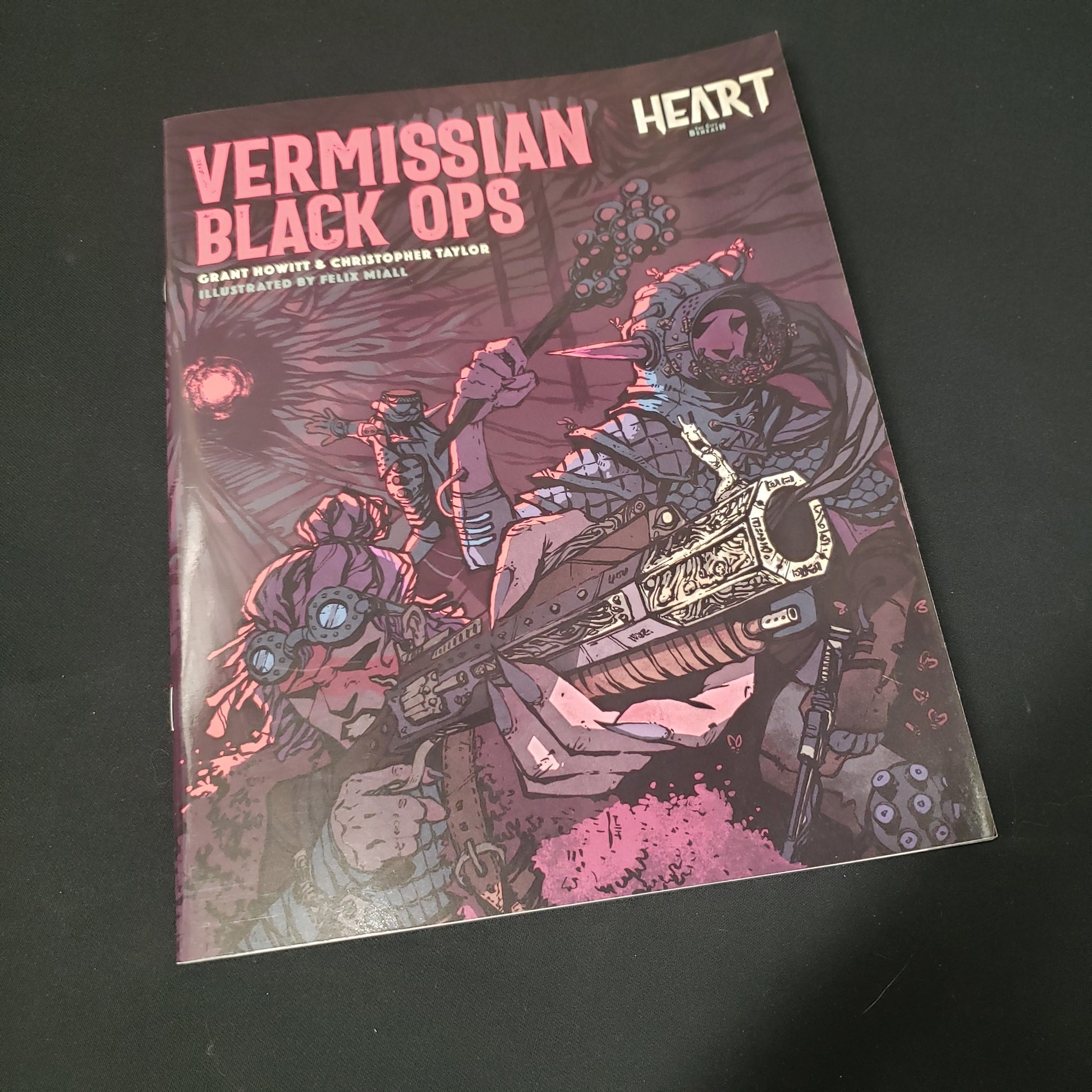 Image shows the front cover of the Vermissian Black Ops book for the roleplaying game Heart: The City Beneath