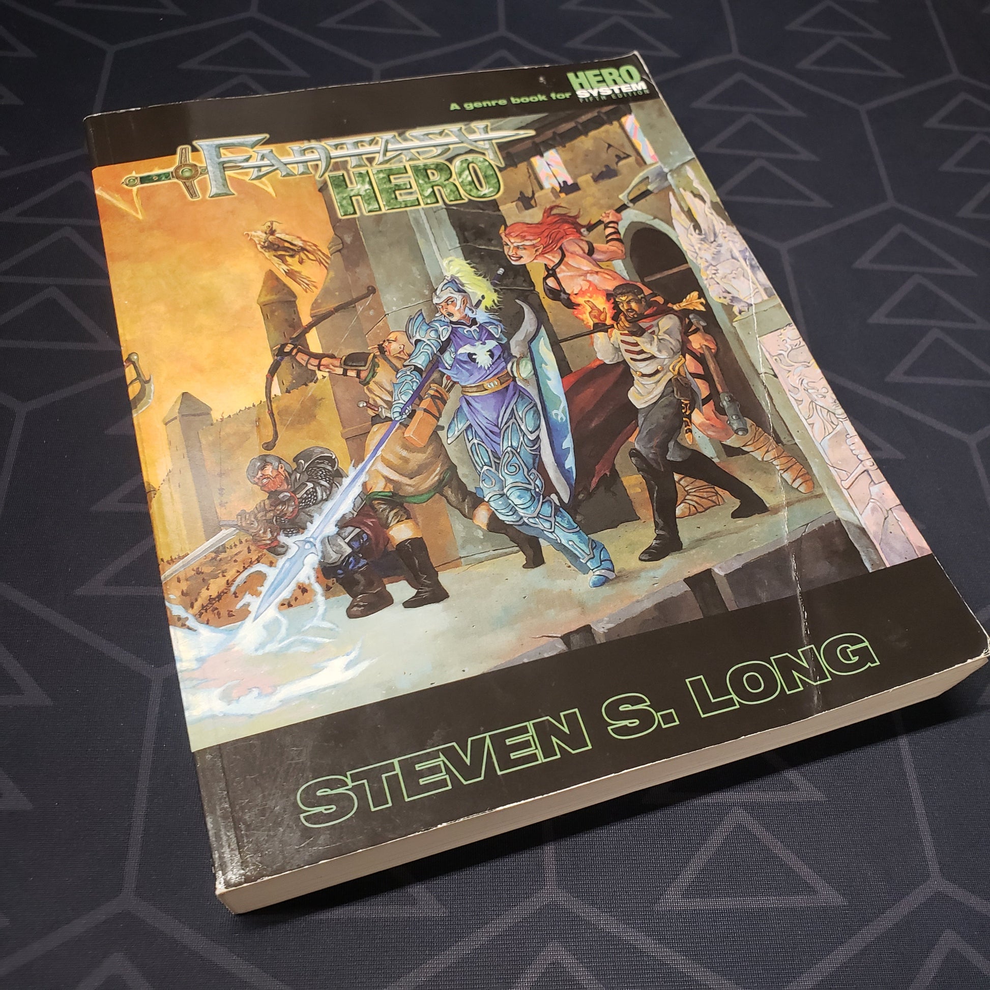 Image shows the front cover of the Fantasy Hero book for the roleplaying game Hero System: Fifth Edition