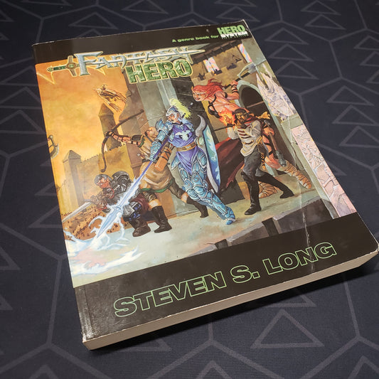Image shows the front cover of the Fantasy Hero book for the roleplaying game Hero System: Fifth Edition