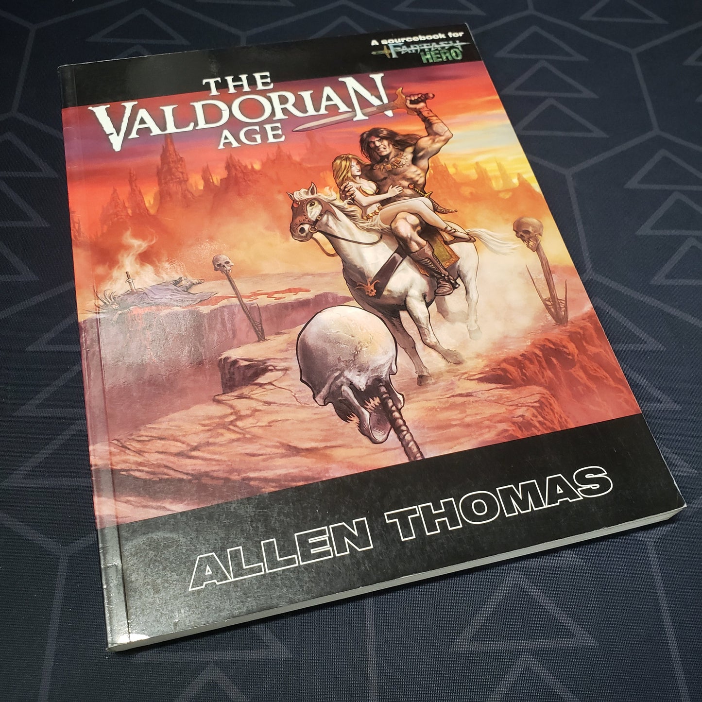 Image shows the front cover of the The Valdorian Age book for the roleplaying game Hero System: Fifth Edition