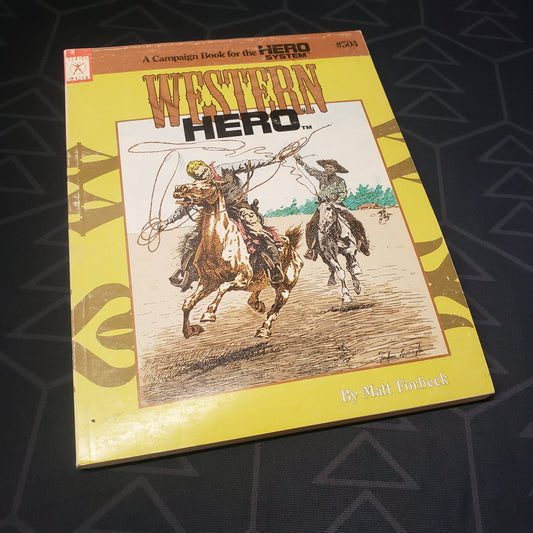 Image shows the front cover of the Western Hero book for the roleplaying game HERO System: Fourth Edition