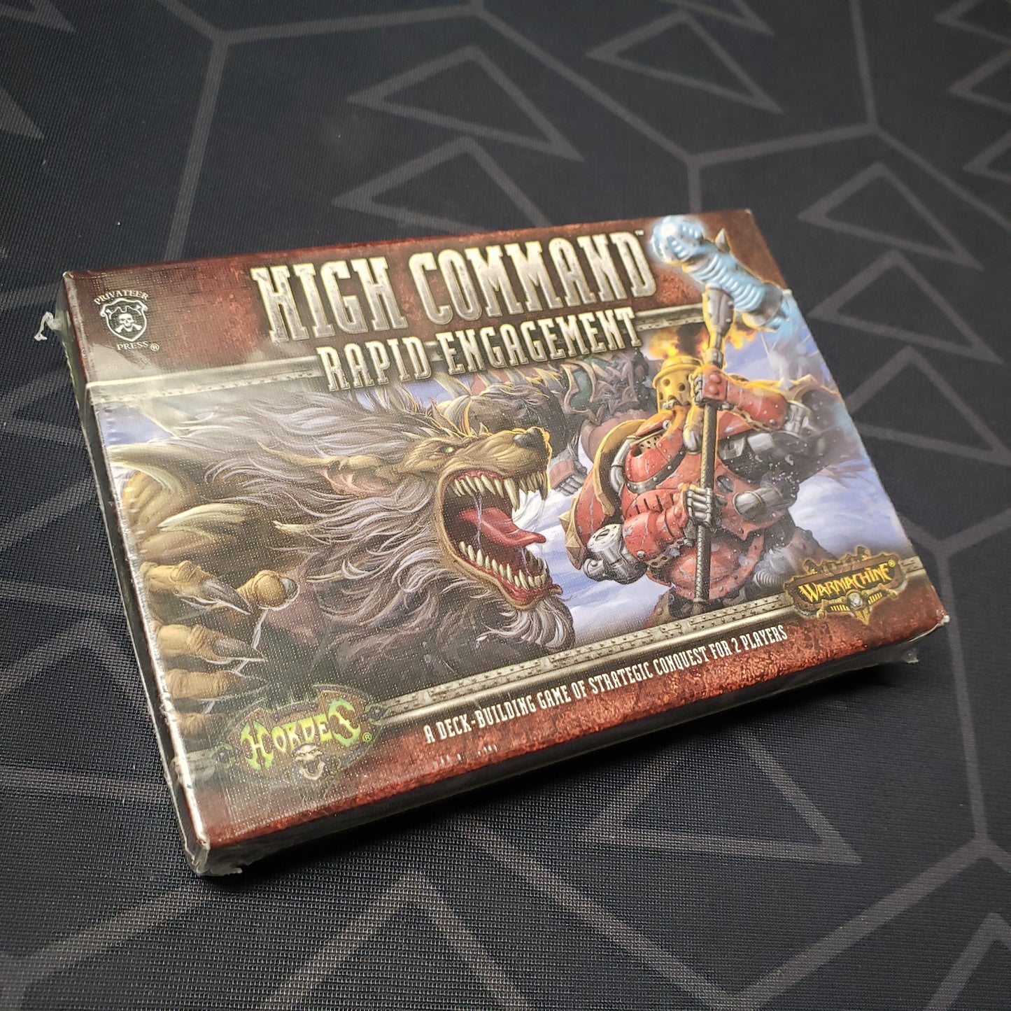 Image shows the front cover of the box for the High Command: Rapid Engagement card game