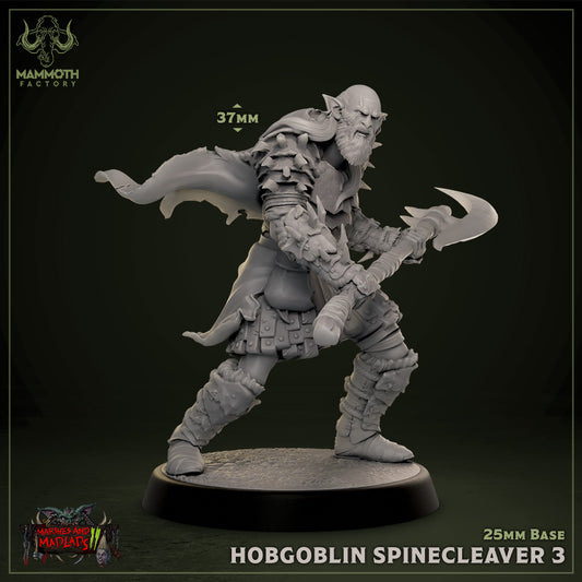 Image shows a 3D render of a hobgoblin barbarian gaming miniature