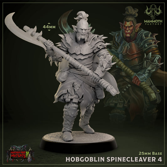 Image shows a 3D render of a hobgoblin barbarian gaming miniature