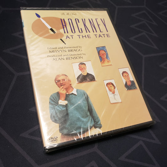 Image shows the front of the case for the movie Hockney at the Tate on DVD