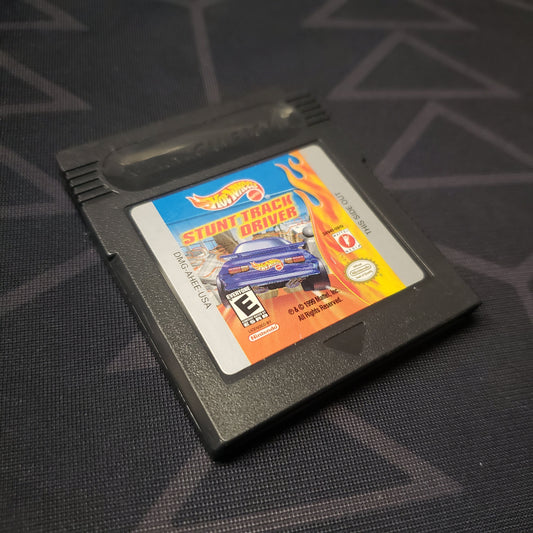 Image shows the front of the cartridge for the video game Hot Wheels: Stunt Track Driver for Nintendo Game Boy Color