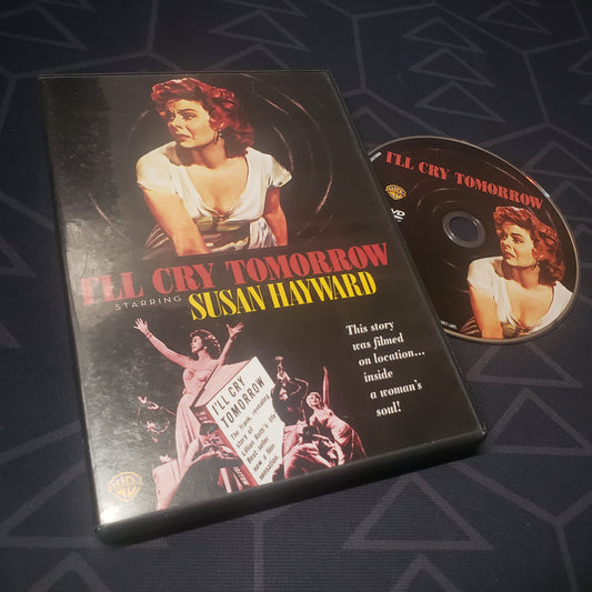 Image shows the case & disc for the movie I'll Cry Tomorrow on DVD