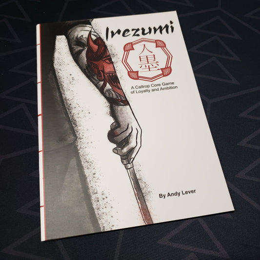 Image shows the front cover of the Irezumi roleplaying game book