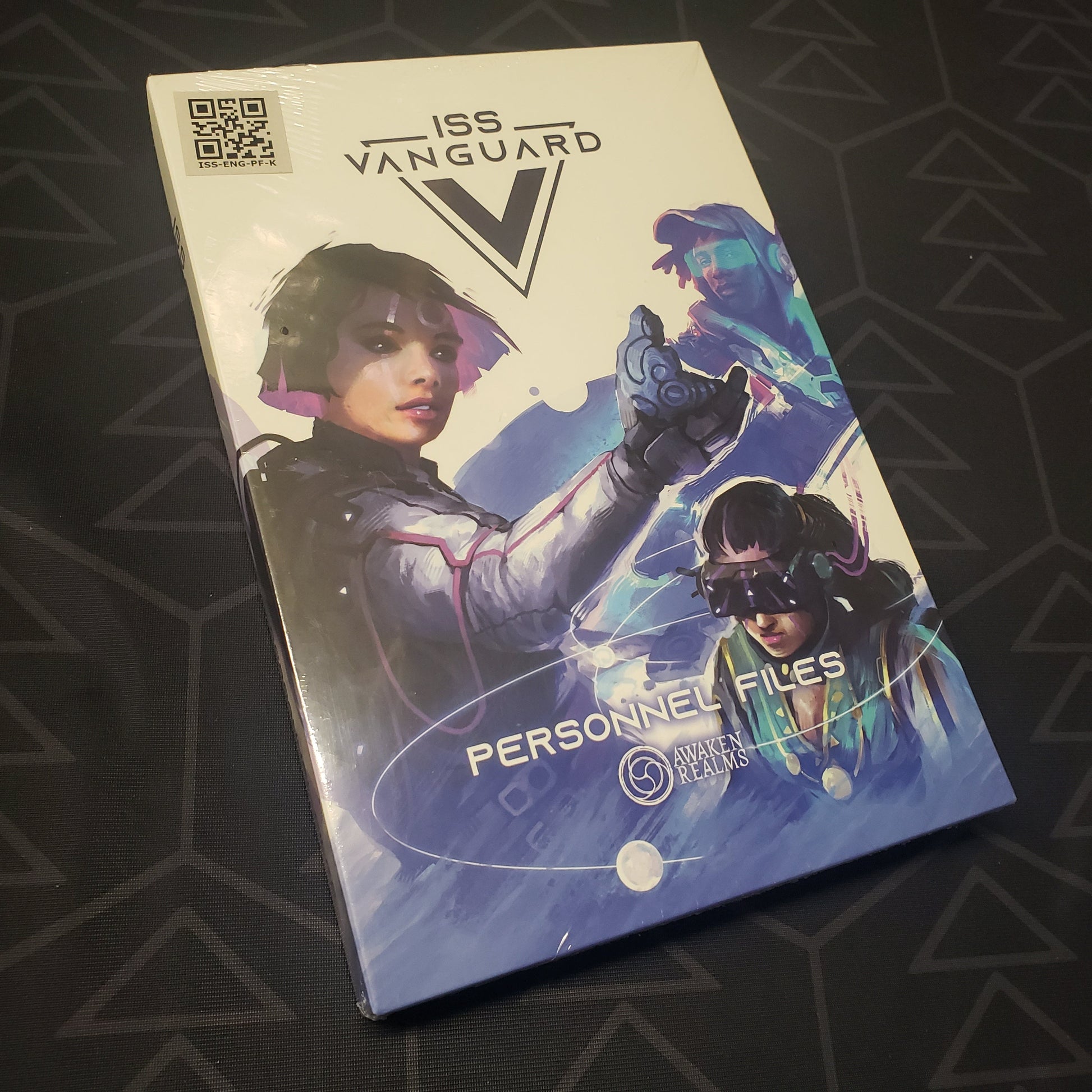 Image shows the front of the box for the Personnel Files expansion for the board game ISS Vanguard