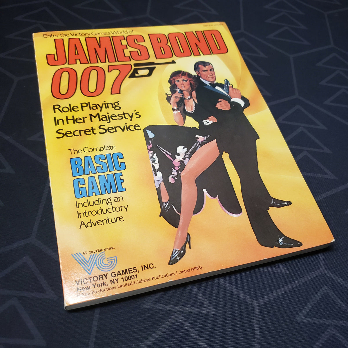 Image shows the front cover of the James Bond 007: Roleplaying in Her Majesty's Secret Service roleplaying game book