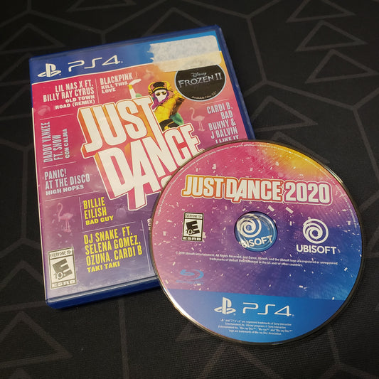 Image shows the case & disc for the video game Just Dance 2020 for Playstation 4