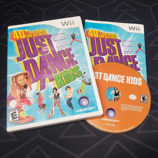 Image shows the case, manual & disc for the video game Just Dance Kids for Nintendo Wii
