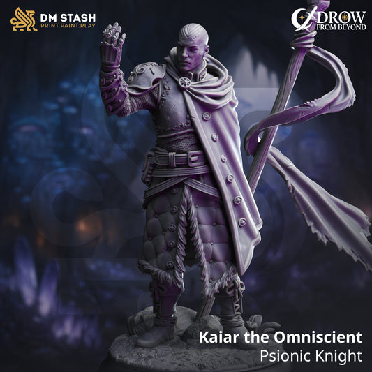 Image shows a 3D render of a human psionic gaming miniature.