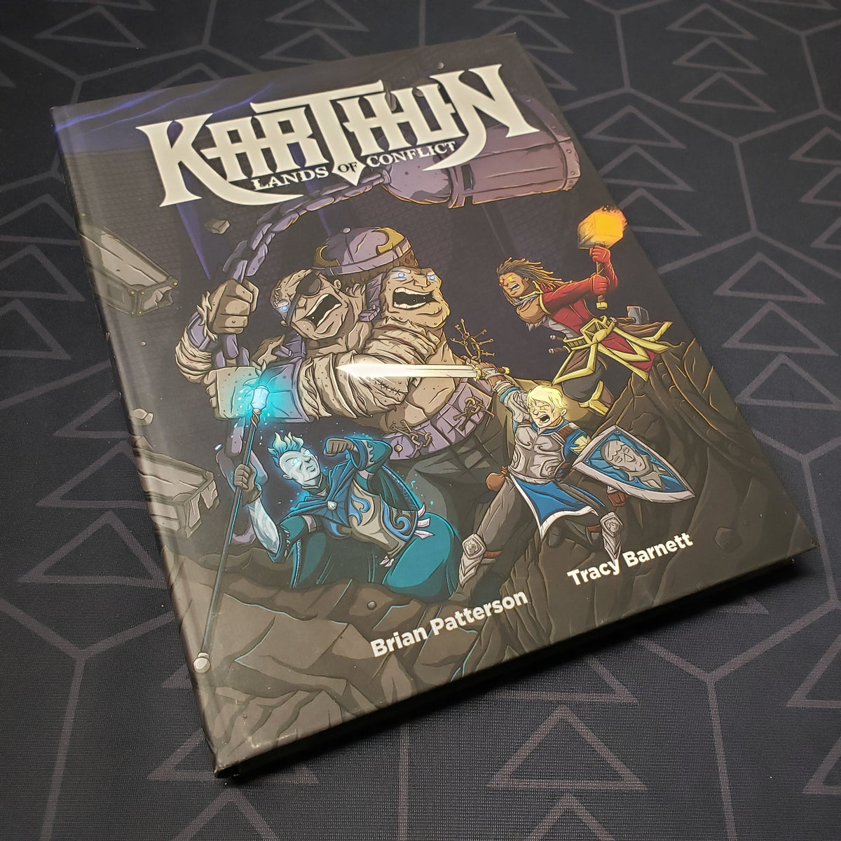 Image shows the front cover of the Karthun: Lands of Conflict roleplaying game book
