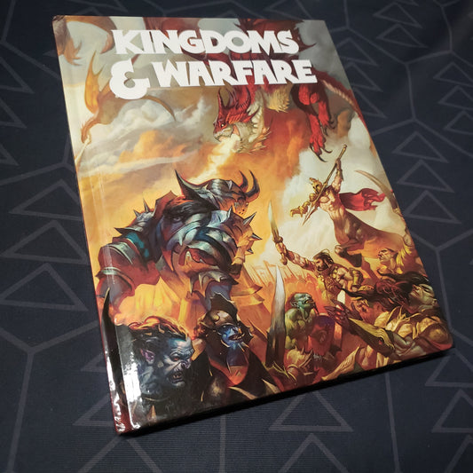 Image shows the front cover of the Kingdoms & Warfare (5E) roleplaying game book