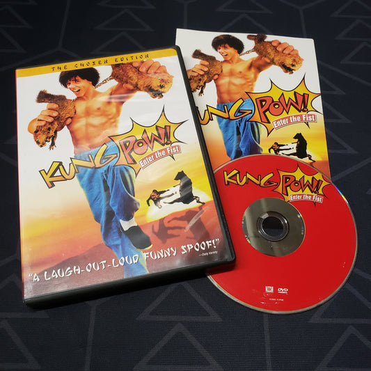Image shows the case, insert & disc for the movie Kung Pow: Enter the Fist on DVD