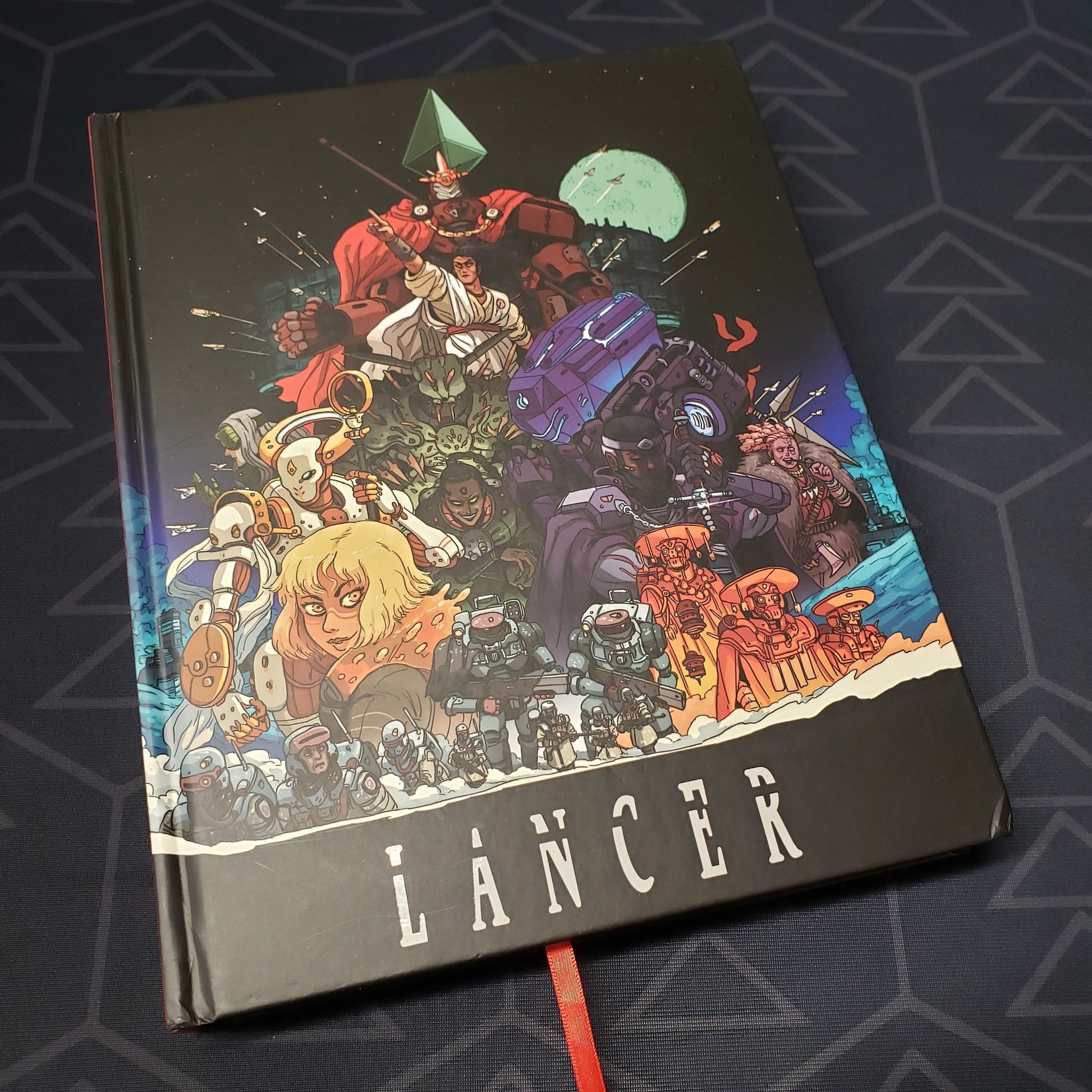 Image shows the front cover of the Lancer roleplaying game book