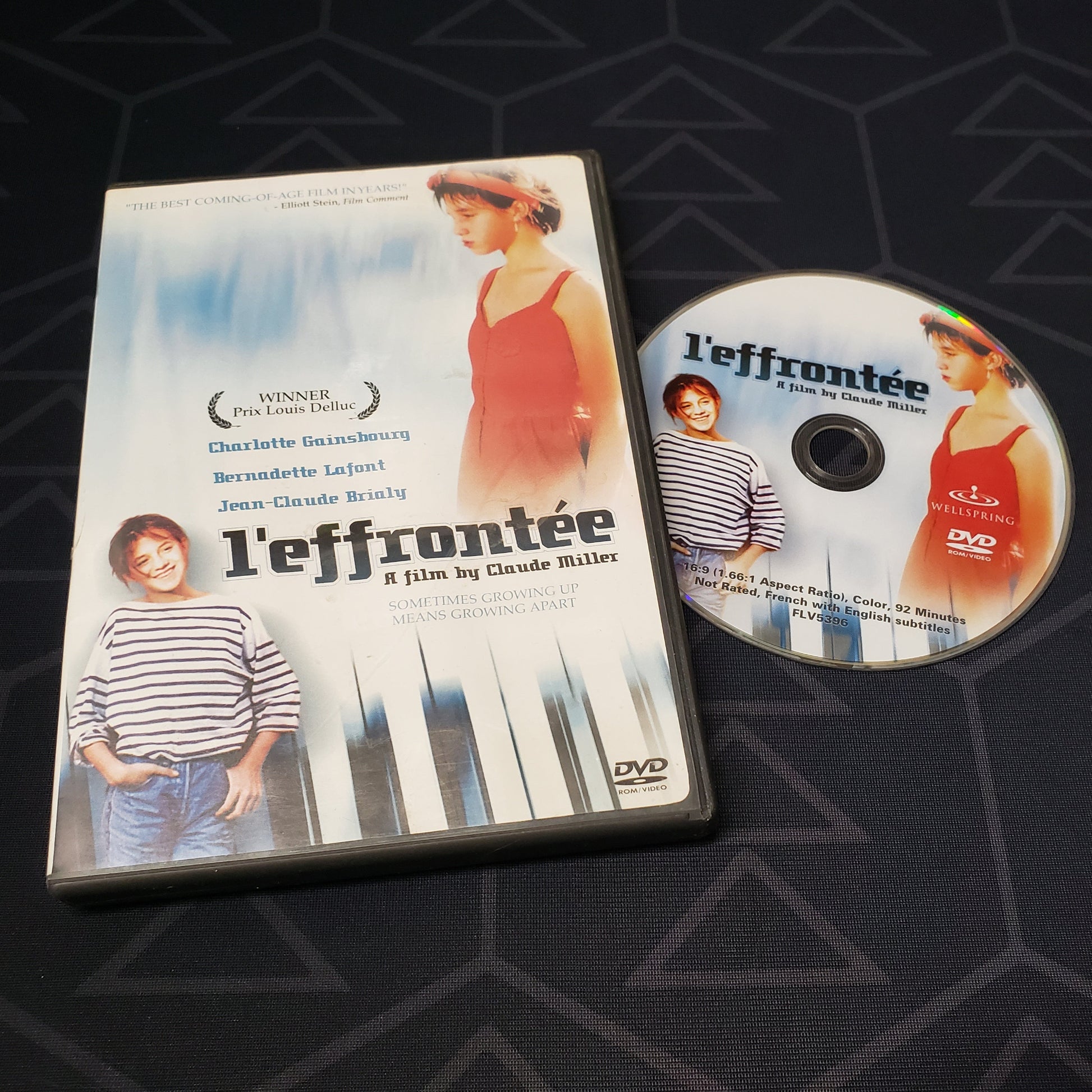 Image shows the case & disc for the movie L'Effrontee on DVD