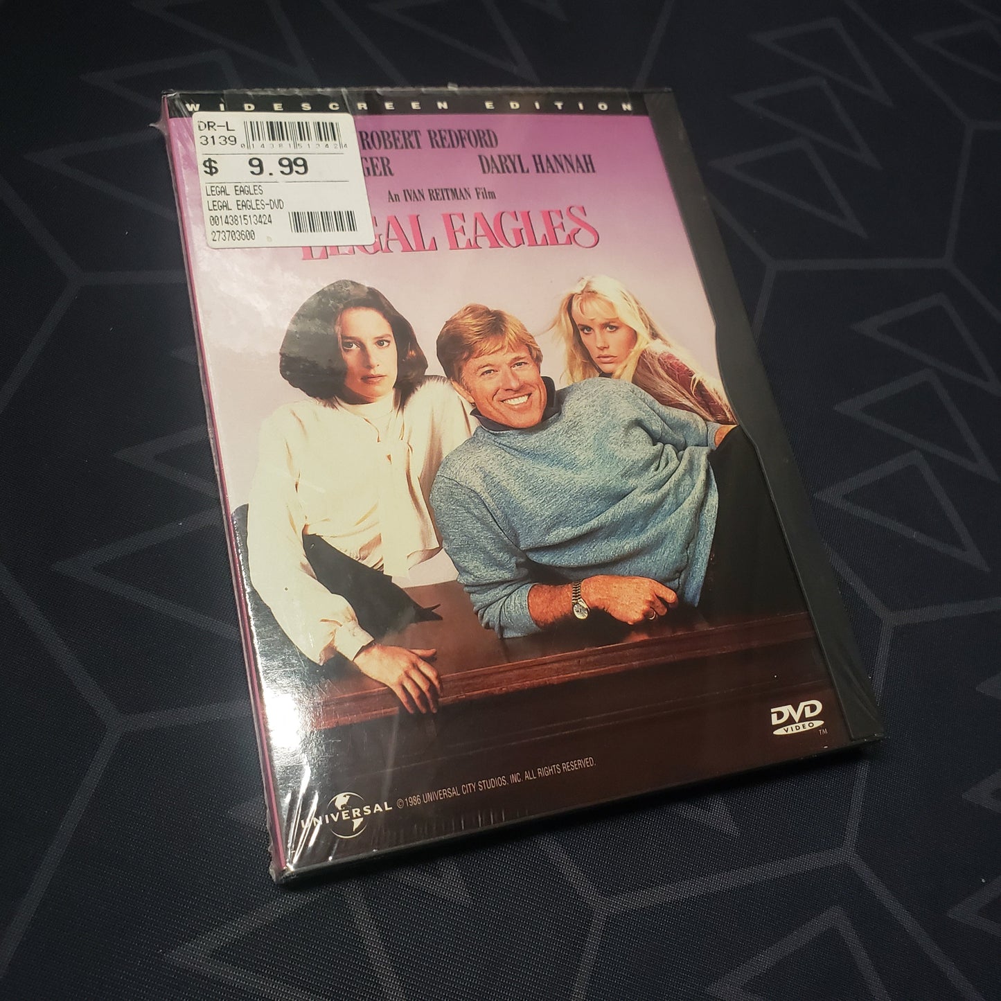 Image shows the front of the case for the movie Legal Eagles on DVD