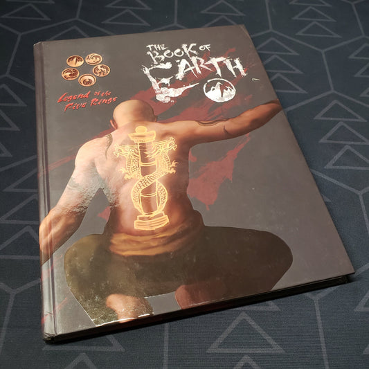 Image shows the front cover of the Book of Earth for the roleplaying game Legend of the Five Rings: Fourth Edition