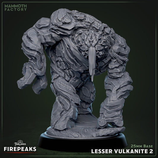 Image shows a 3D render of a stone golem gaming miniature.