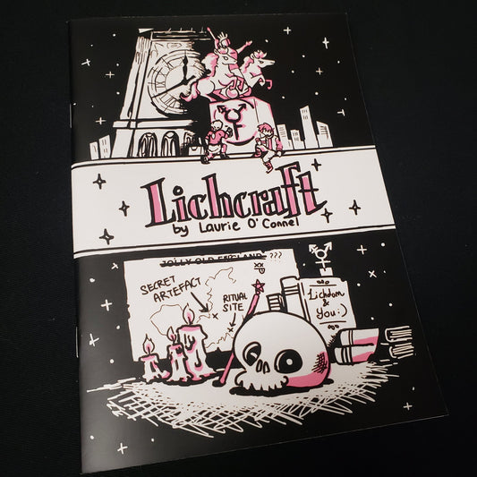 Image shows the front cover of the Lichcraft roleplaying game book