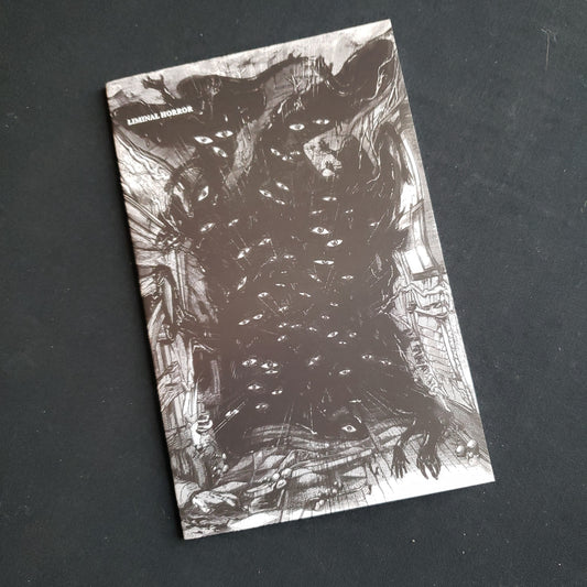 Image shows the front cover of the Liminal Horror roleplaying game book