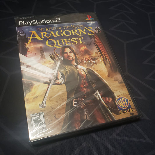 Image shows the front of the case for the video game Lord of the Rings: Aragorn's Quest for Playstation 2