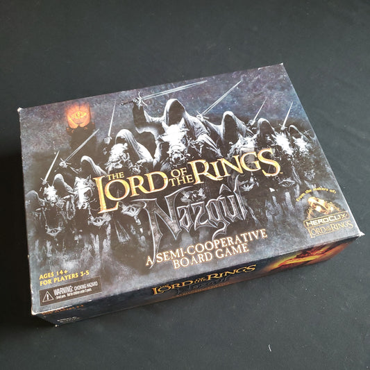 Image shows the front cover of the box of the Lord of the Rings; Nazgul board game