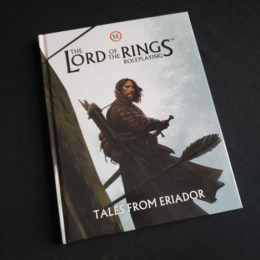 Image shows the front cover of the Tales from Eriador book for the Lord of the Rings 5E roleplaying game