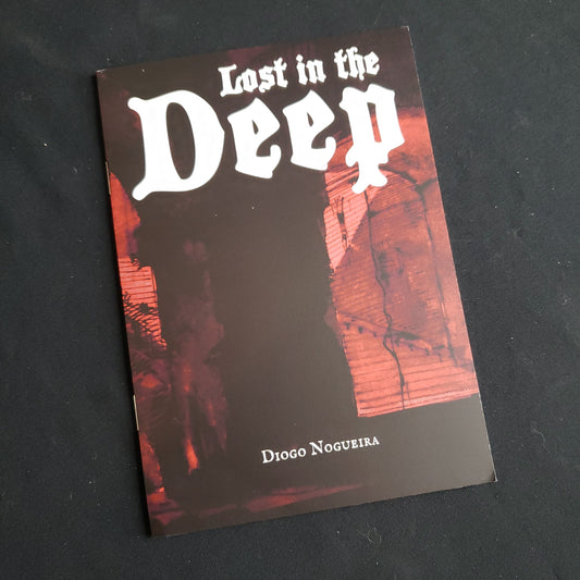 Image shows the front cover of the Lost in the Deep roleplaying game book
